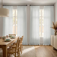 Crisp White French Linen Custom Curtain