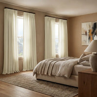 Ancient Ivory French Linen Custom Curtain