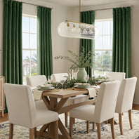 Eden Green Heritage Plush Velvet Custom Curtain