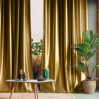 Golden Spice Solid Faux Silk Taffeta Custom Curtain - HalfPriceDrapes.com
