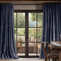 IronStone Grey Urban Lush Velvet Custom Curtain - HalfPriceDrapes.com