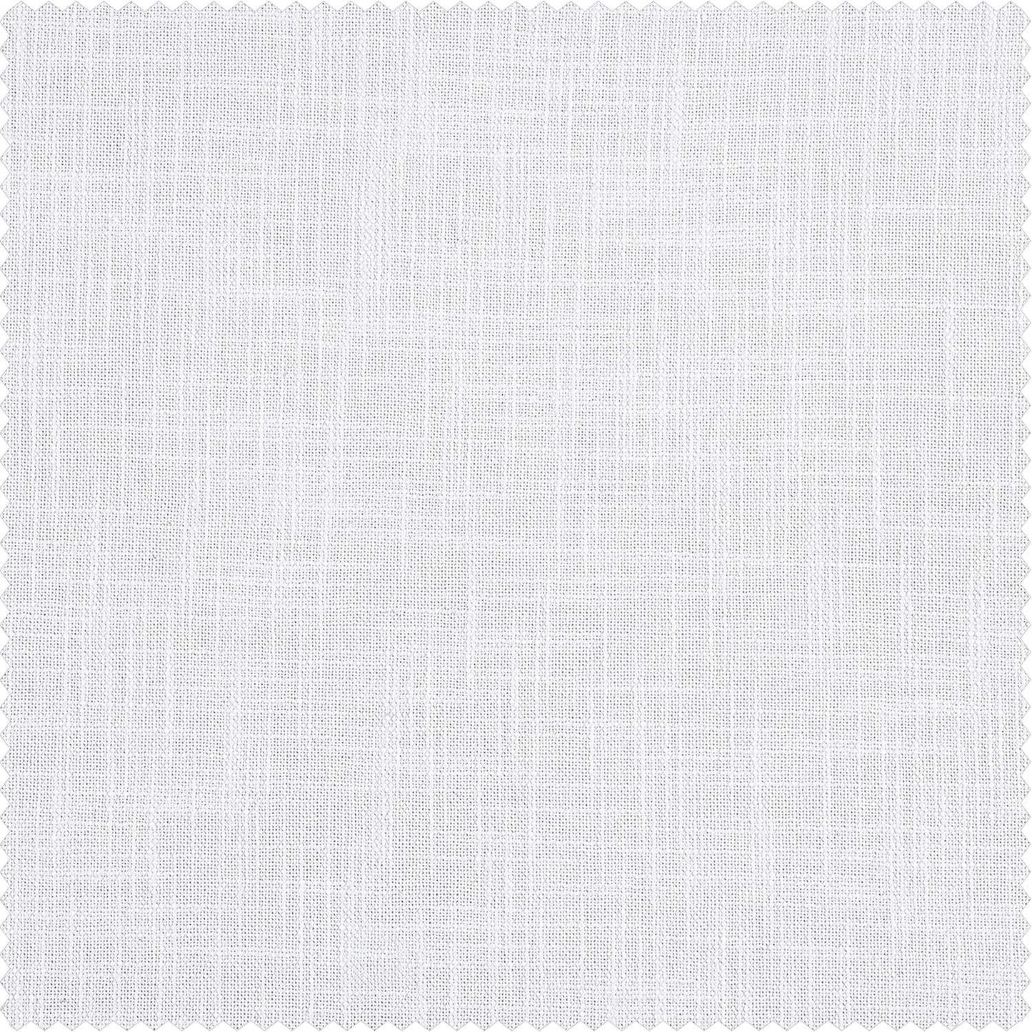Rice White Heavy Faux Linen Roman Shade
