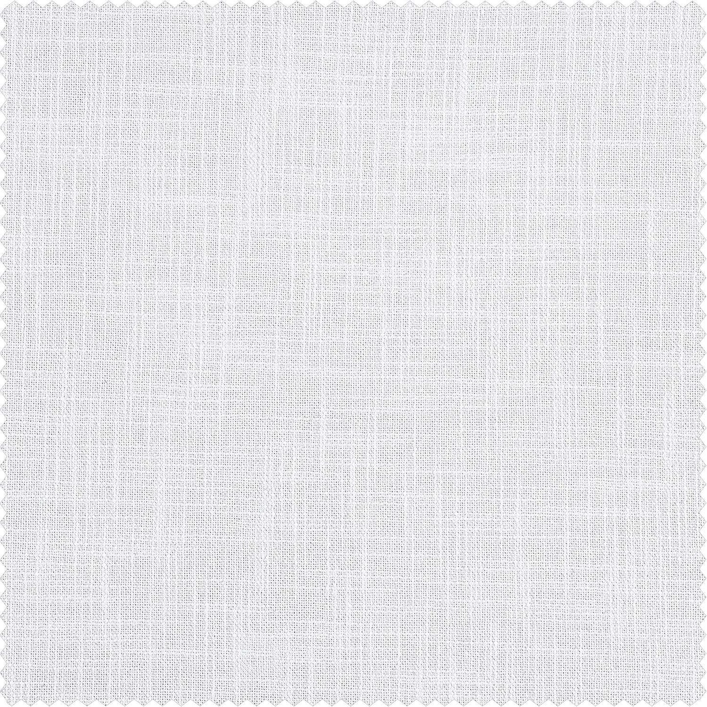 Rice White Heavy Faux Linen Roman Shade