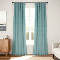 Aqua Mist Signature Velvet Blackout Curtain