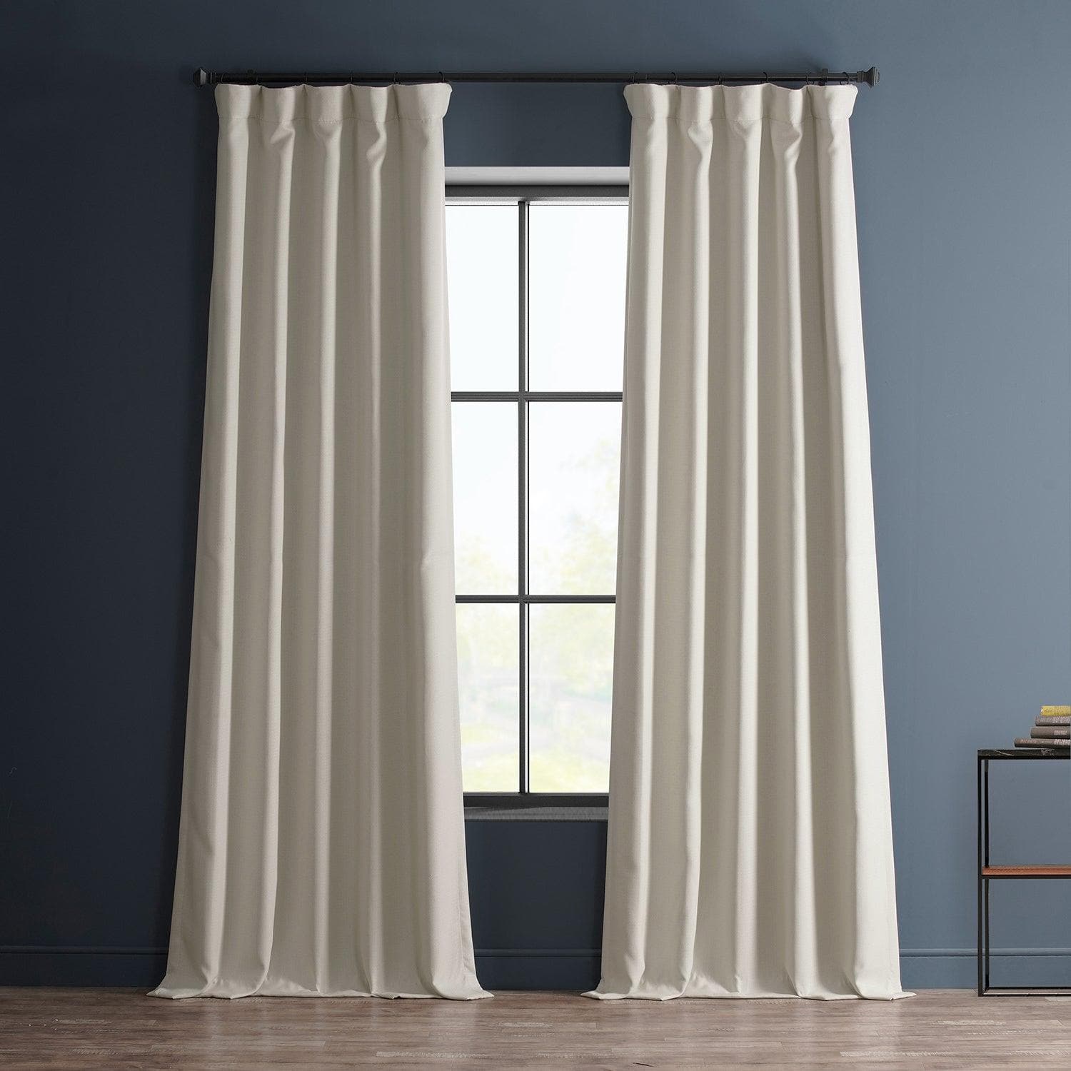 Modern Grey Blackout Curtain Solid Color Silk Imitation Curtain Living Room  Bedroom Fabric(One Panel)