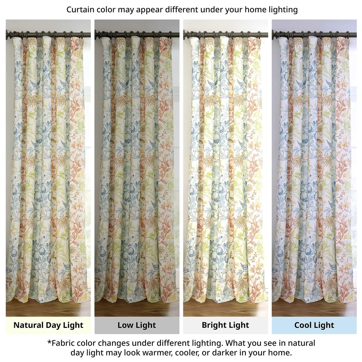 Fruit Manor Multi Color Paisley Dune Cotton Textured Printed Custom Curtain