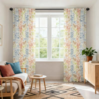 Fruit Manor Multi Color Paisley Dune Cotton Textured Printed Custom Curtain