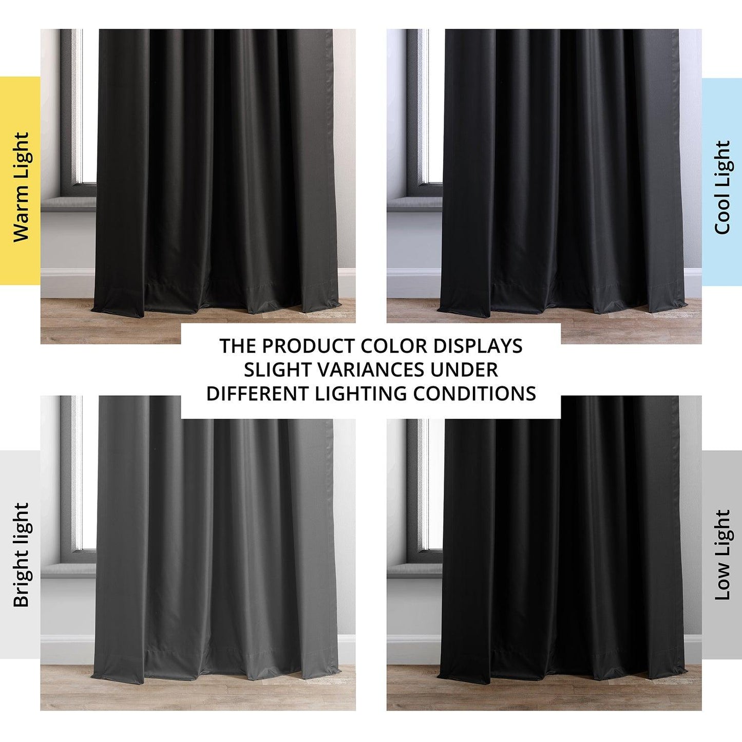Deep Black Hotel Blackout Curtain - HalfPriceDrapes.com