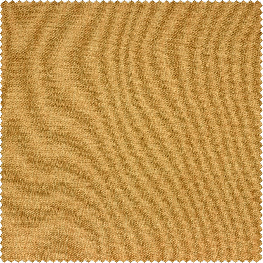 Dandelion Gold Textured Faux Linen Custom Curtain - HalfPriceDrapes.com
