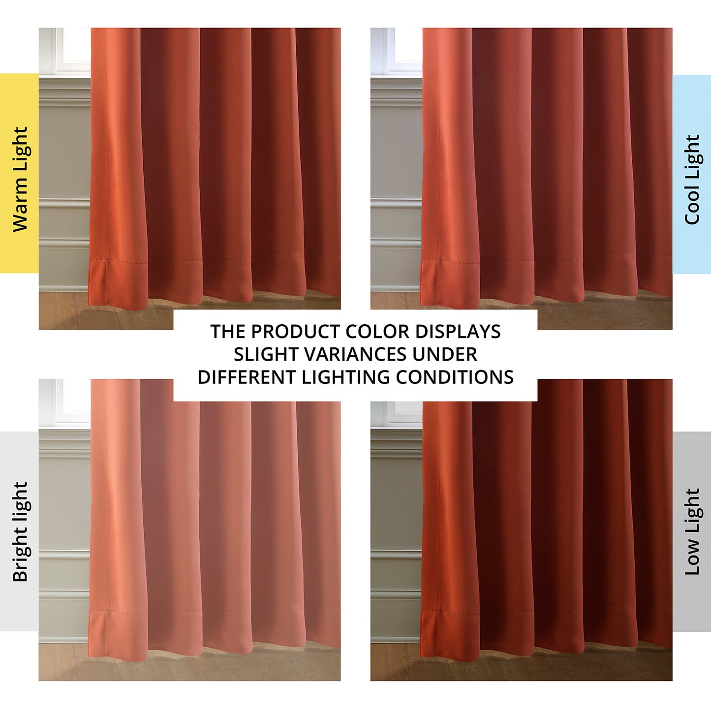 Rust Room Darkening Curtain Pair (2 Panels)