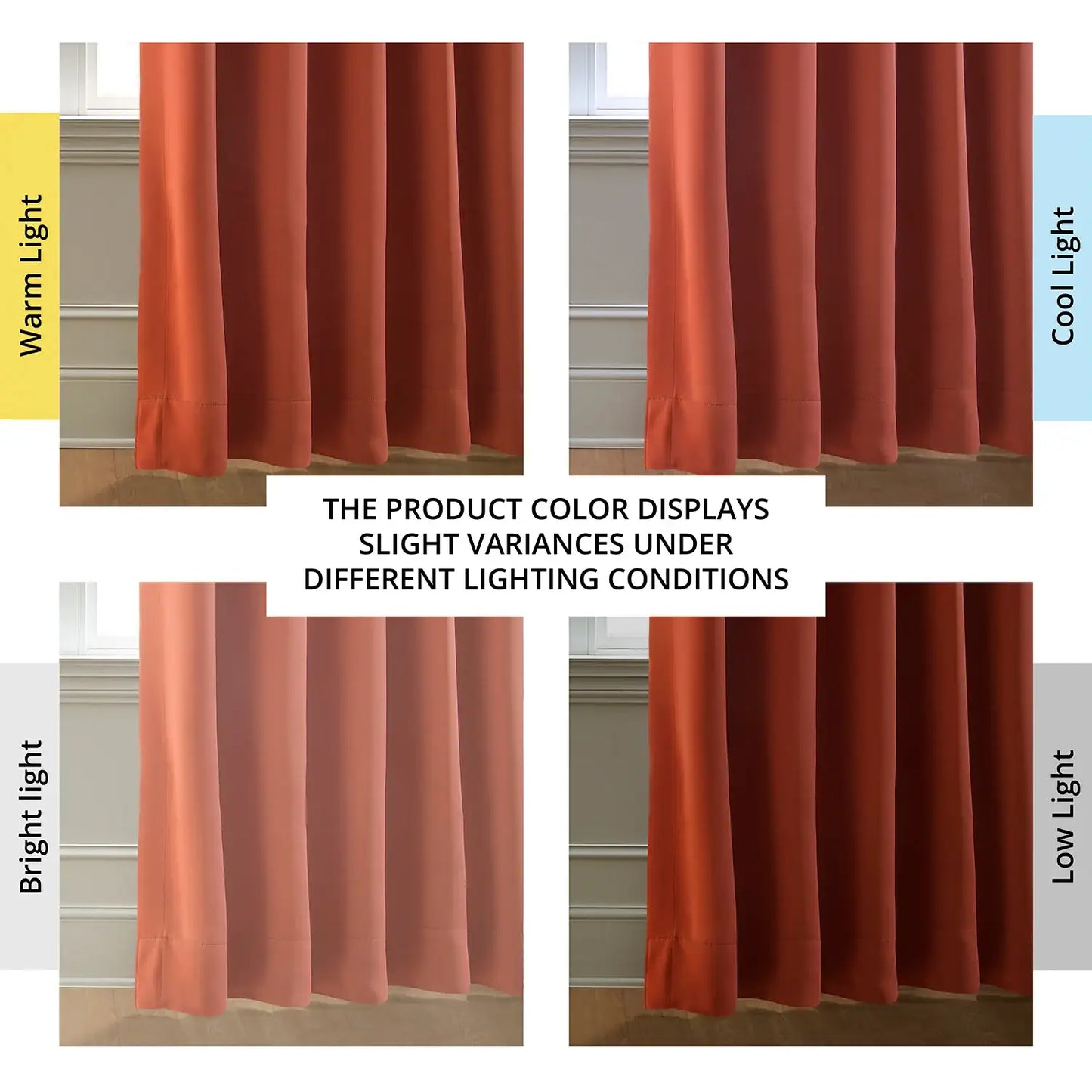 Rust Room Darkening Curtain Pair (2 Panels)