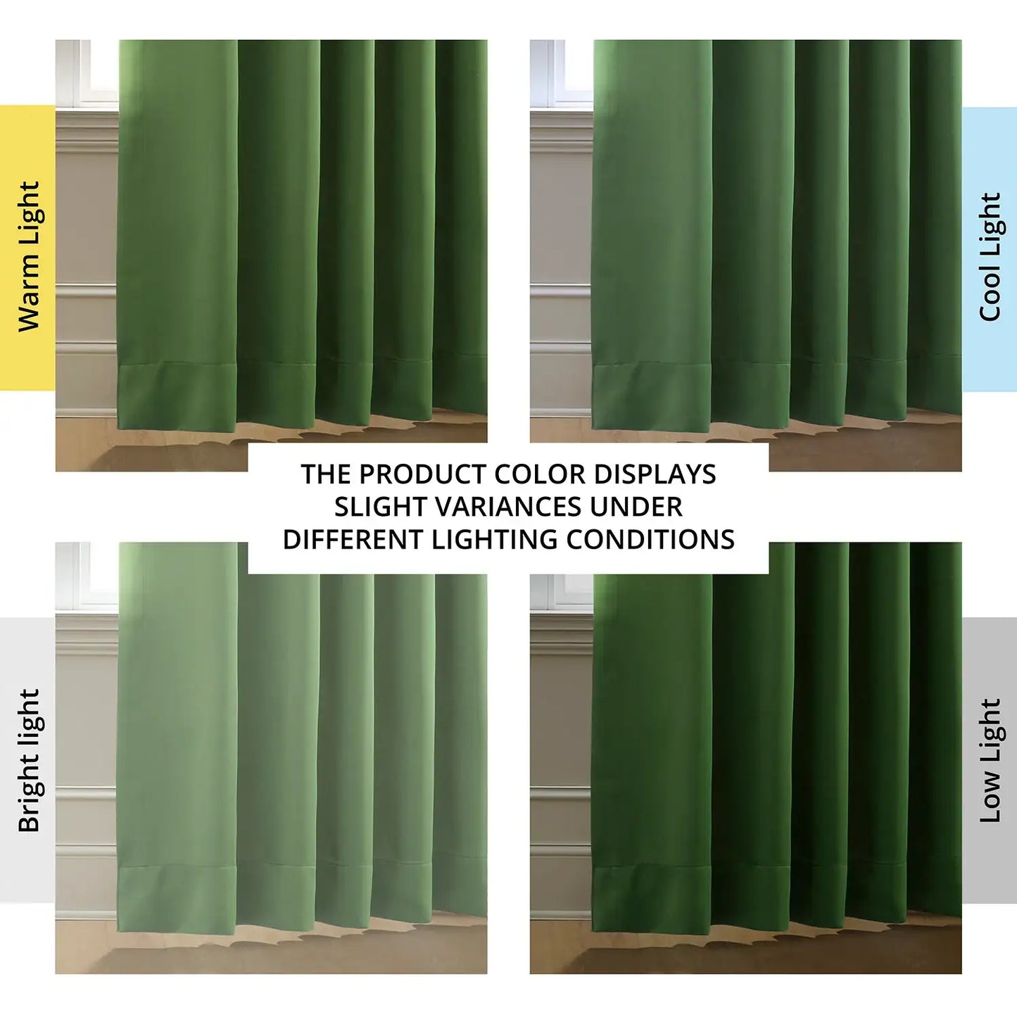 Dark Olive Green Room Darkening Curtain Pair (2 Panels)