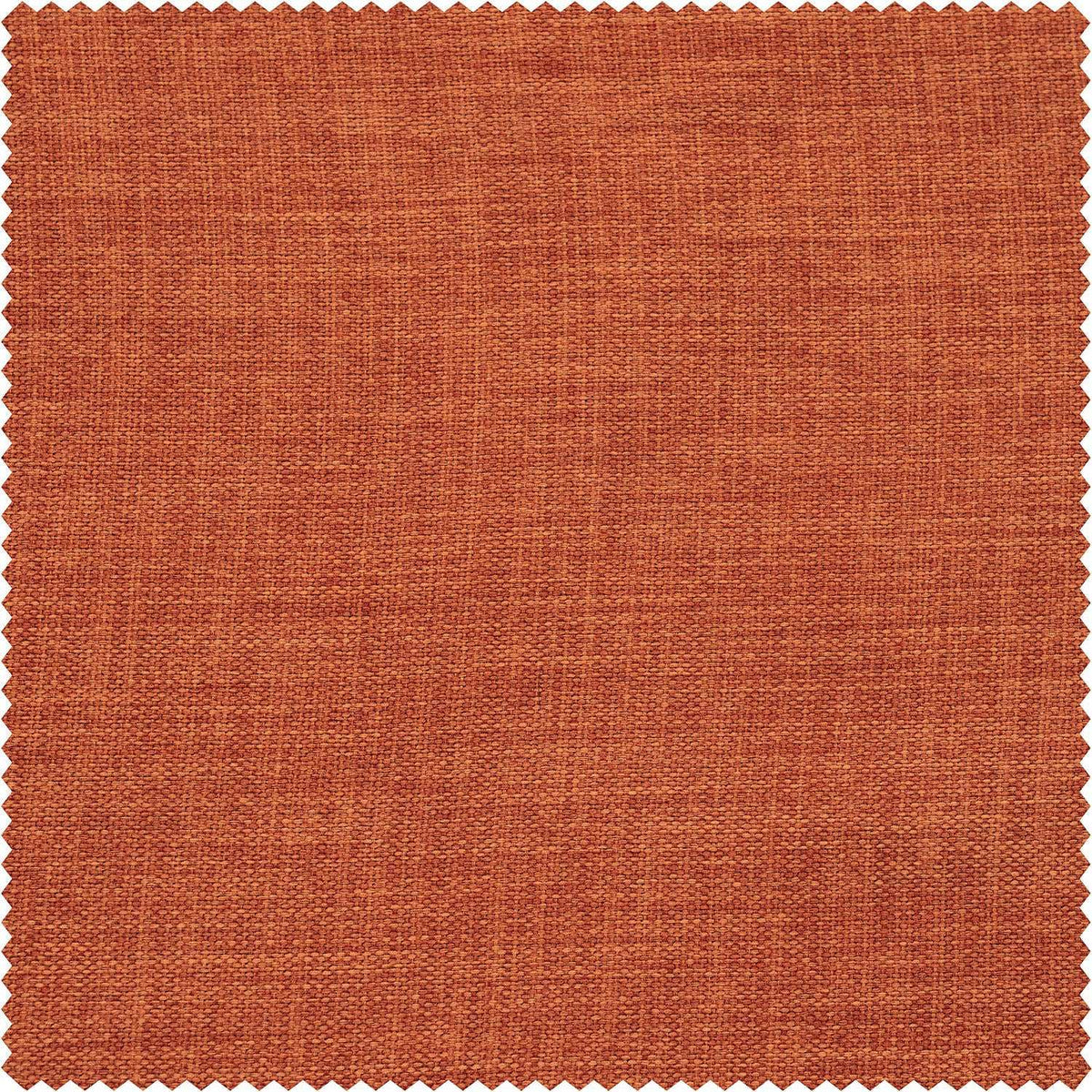 Desert Orange Textured Faux Linen Custom Curtain