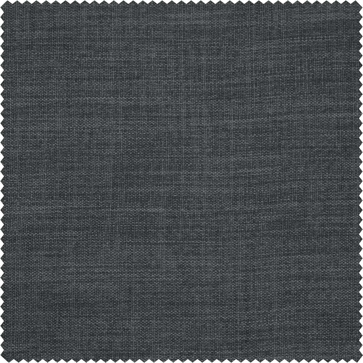 Dark Gravel Textured Faux Linen Custom Curtain