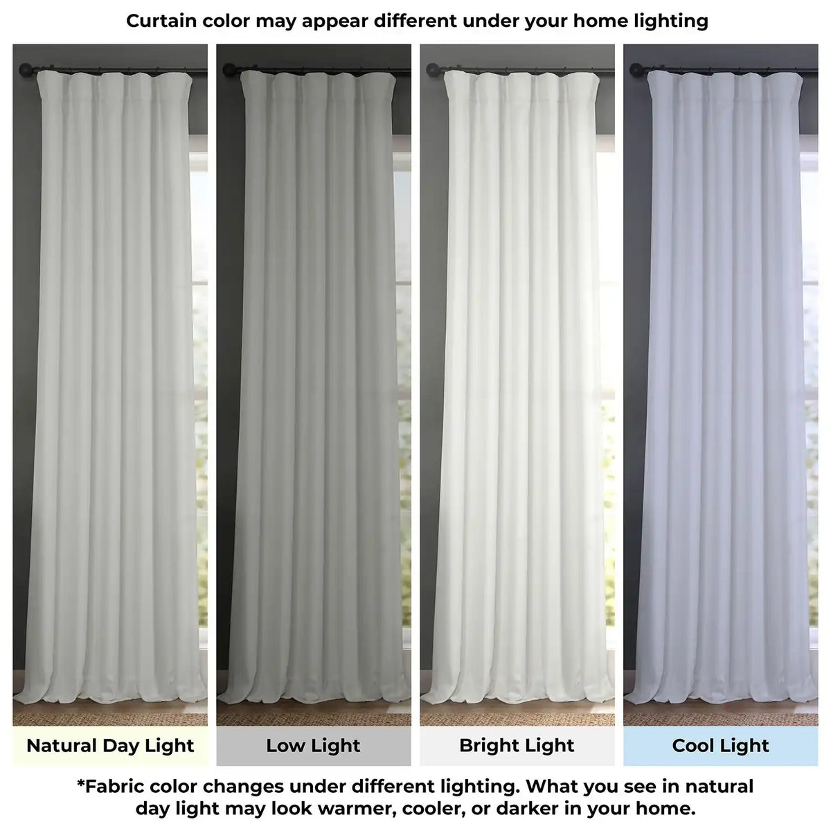 Oyster Mist Textured Faux Linen Room Darkening Curtain
