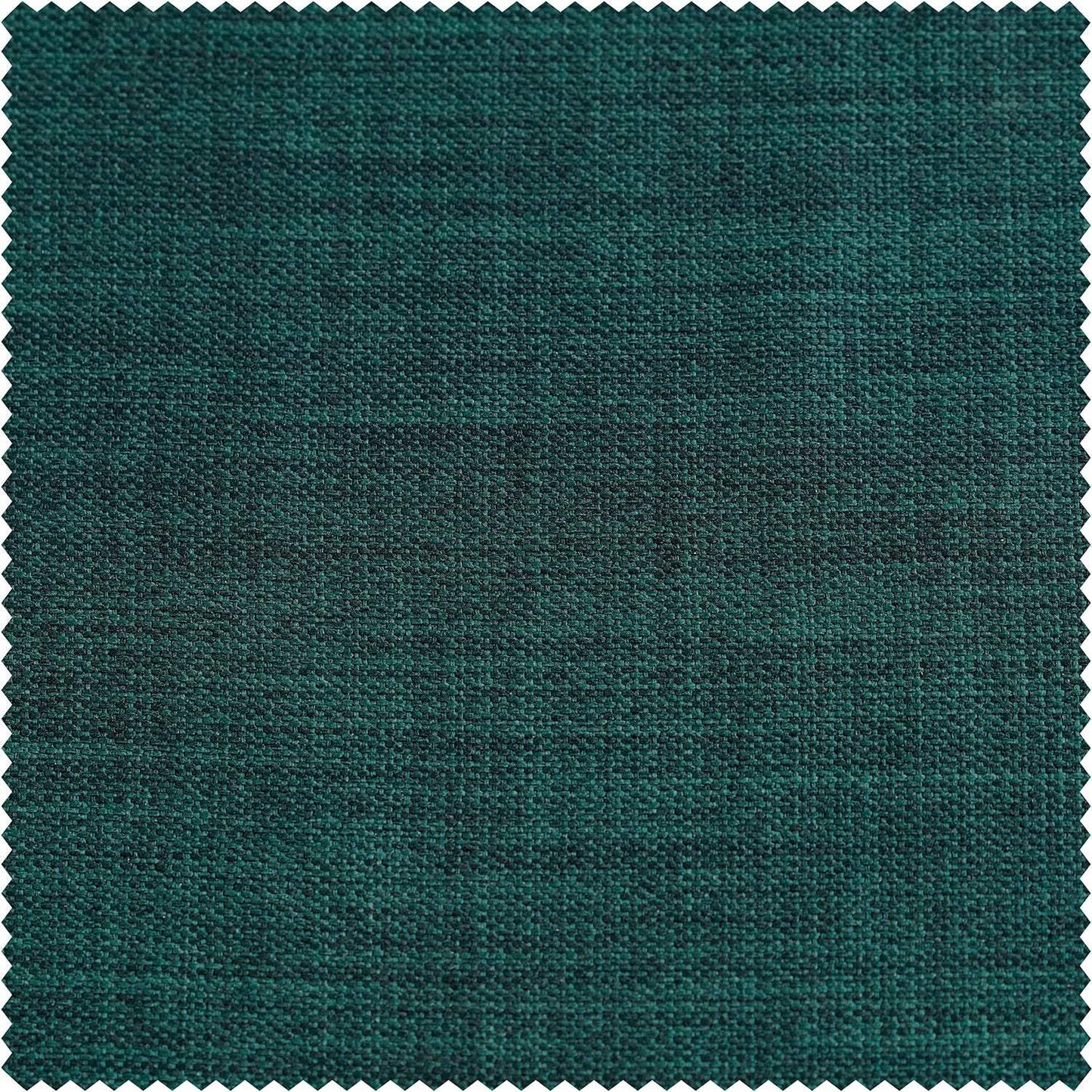 Focal Green Textured Faux Linen Custom Curtain