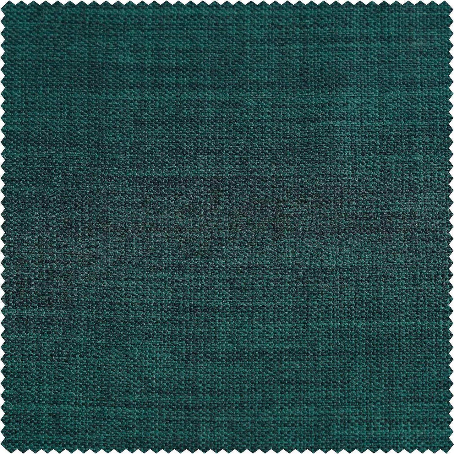 Focal Green Textured Faux Linen Custom Curtain