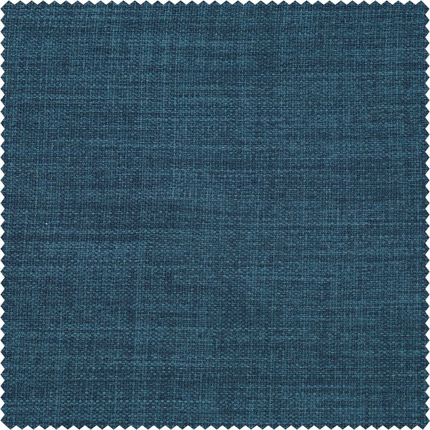 Story Blue Textured Faux Linen Custom Curtain