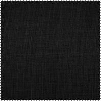 Essential Black Textured Faux Linen Swatch - HalfPriceDrapes.com