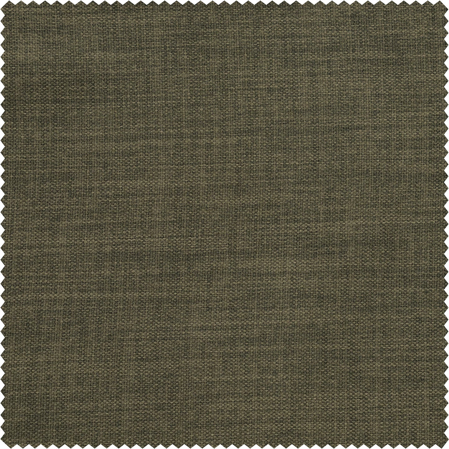 Khaki Green Textured Faux Linen Custom Curtain