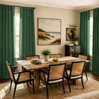 Pine Forest Bellino Textured Faux Linen Room Darkening Curtain