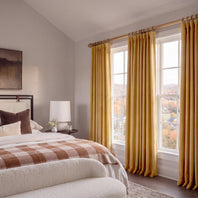 Trinket Gold Bellino Textured Faux Linen Custom Curtain
