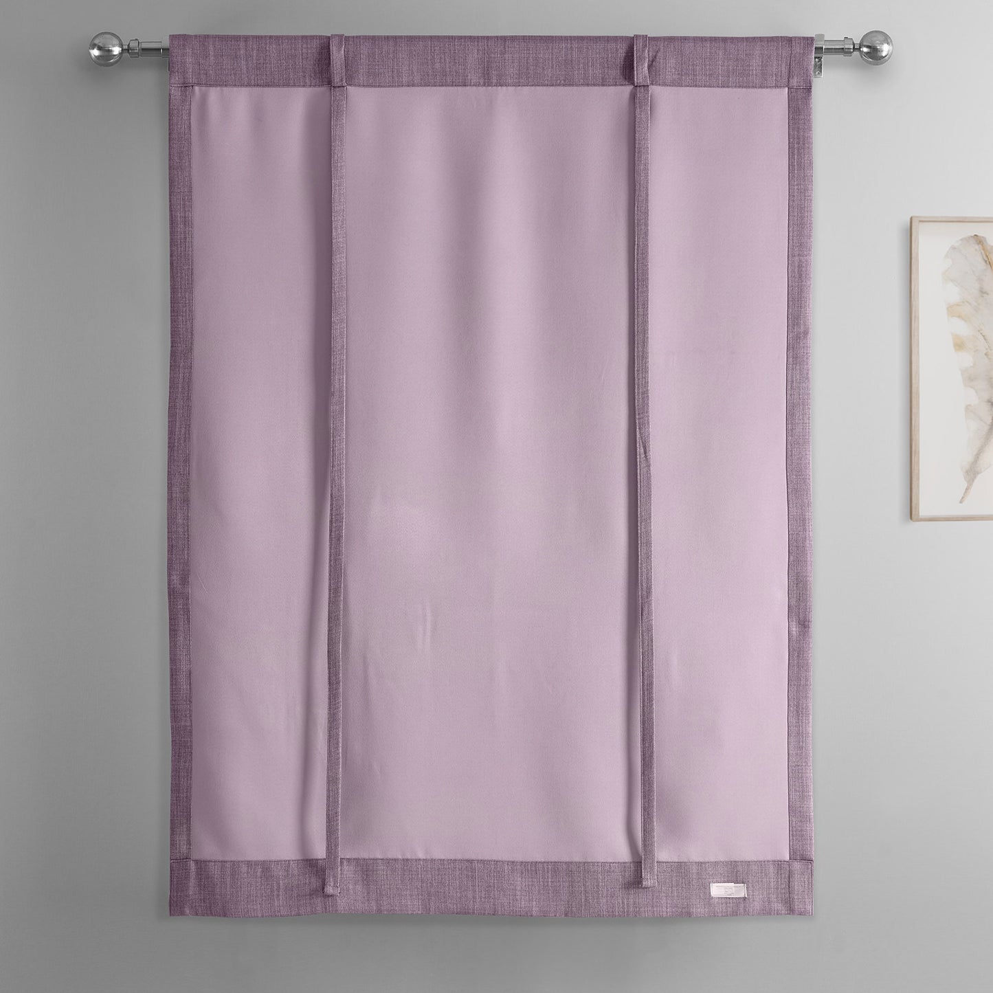 Iris Textured Faux Linen Room Darkening Tie-Up Window Shade