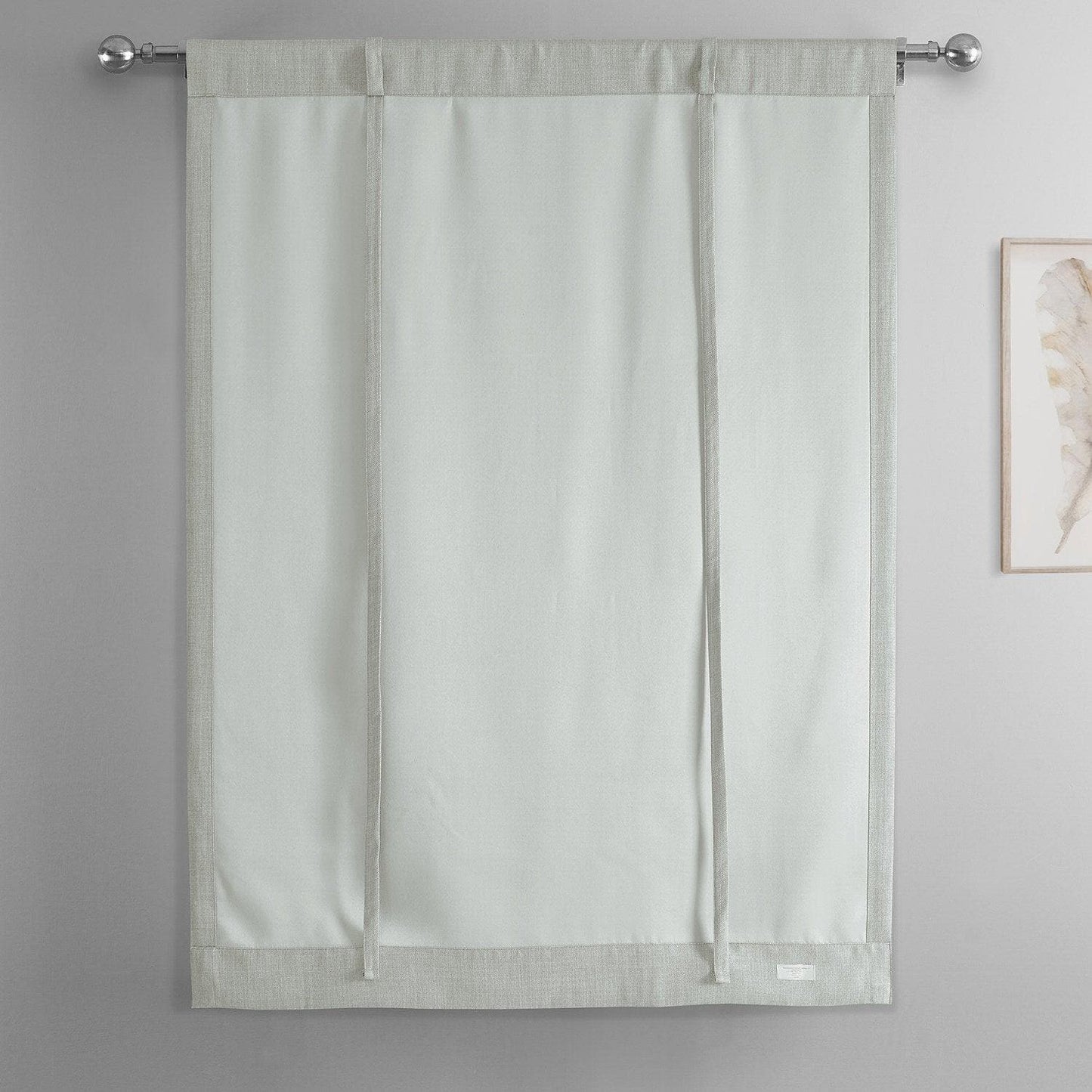 Oyster Textured Faux Linen Tie-Up Window Shade - HalfPriceDrapes.com