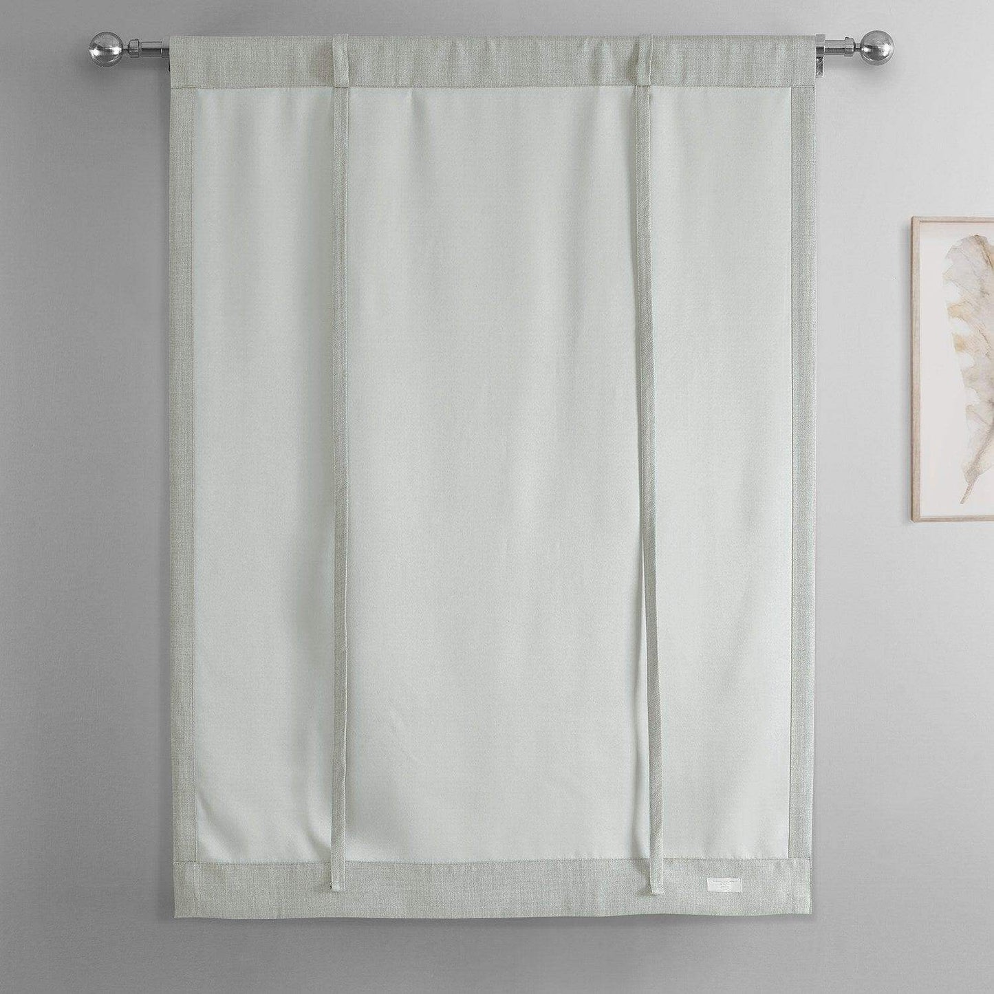 Oyster Textured Faux Linen Tie-Up Window Shade - HalfPriceDrapes.com