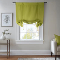 Moss Green Tie-Up Window Shade - HalfPriceDrapes.com
