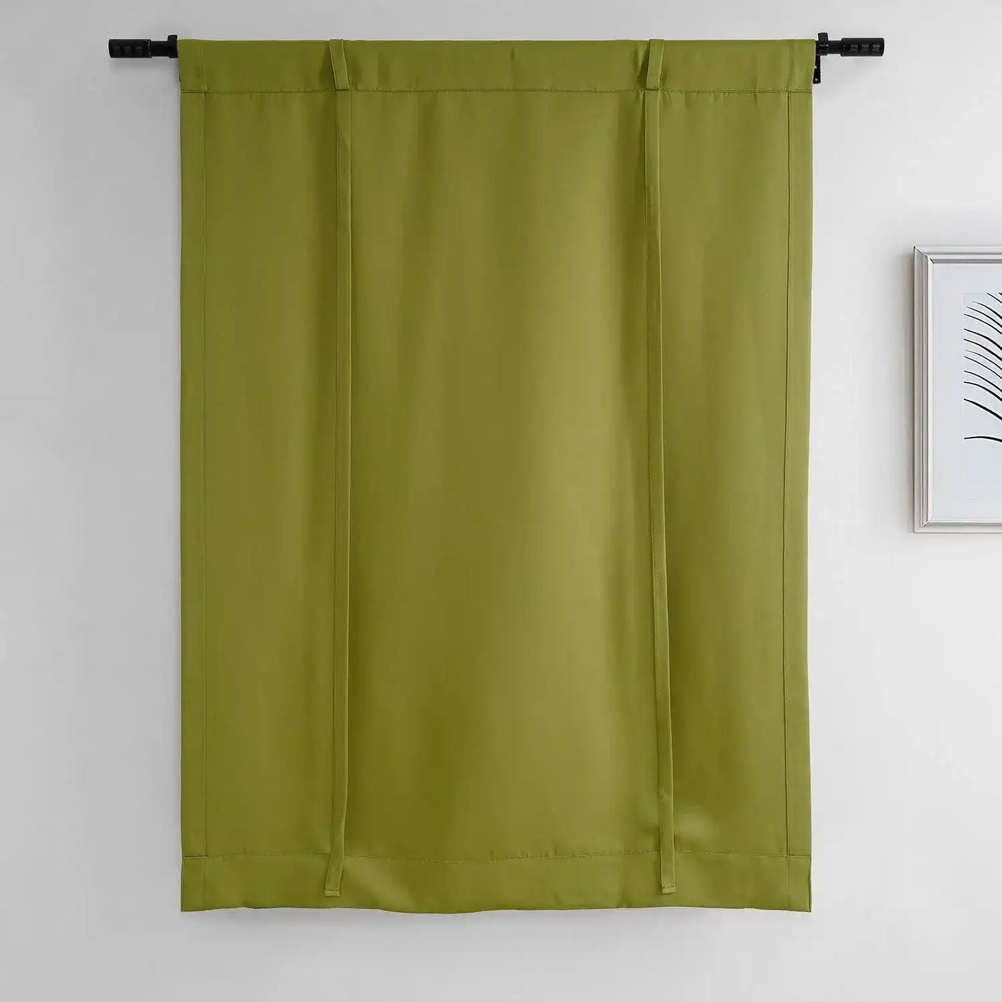 Moss Green Tie-Up Window Shade - HalfPriceDrapes.com
