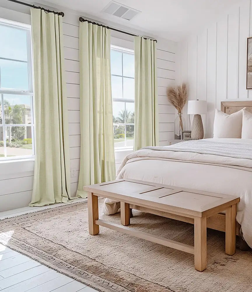 Barley Heavy Faux Linen Custom Curtain