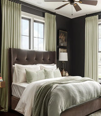 Cool Beige Signature Velvet Custom Curtain