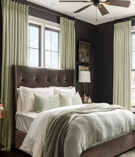 Cool Beige Signature Velvet Custom Curtain