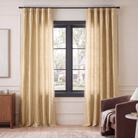Biscotti Textured Dupioni Silk Room Darkening Curtain