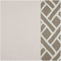 Martinique Taupe Bordered Cotton Swatch - HalfPriceDrapes.com