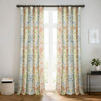 Fruit Manor Multi Color Paisley Paisley Dune Cotton Textured Printed Room Darkening Curtain