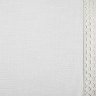Scalloped White Bordered Modern Hampton Textured Cotton Swatch
