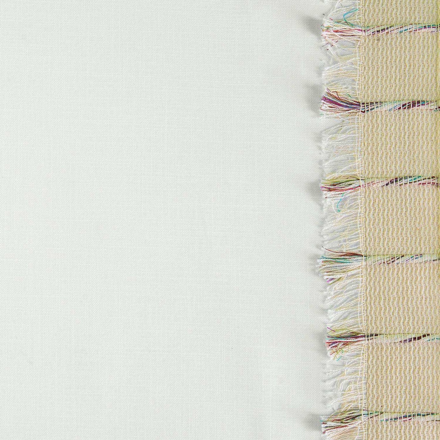 Melford White Bordered Modern Hampton Textured Cotton Swatch