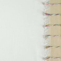 Melford White Bordered Modern Hampton Textured Cotton Swatch
