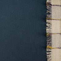 Dixy Blue Bordered Modern Hampton Textured Cotton Swatch