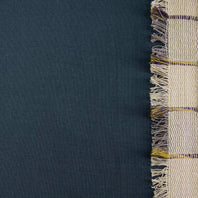 Dixy Blue Bordered Modern Hampton Textured Cotton Swatch