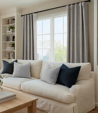 Dark Greige Performance Linen Custom Curtain