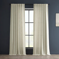 Barley Heavy Faux Linen Semi-Sheer Curtain