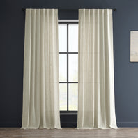 Barley Heavy Faux Linen Semi-Sheer Curtain