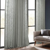 Ash Grey Heavy Faux Linen Custom Curtain