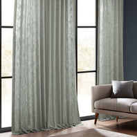 Ash Grey Heavy Faux Linen Custom Curtain