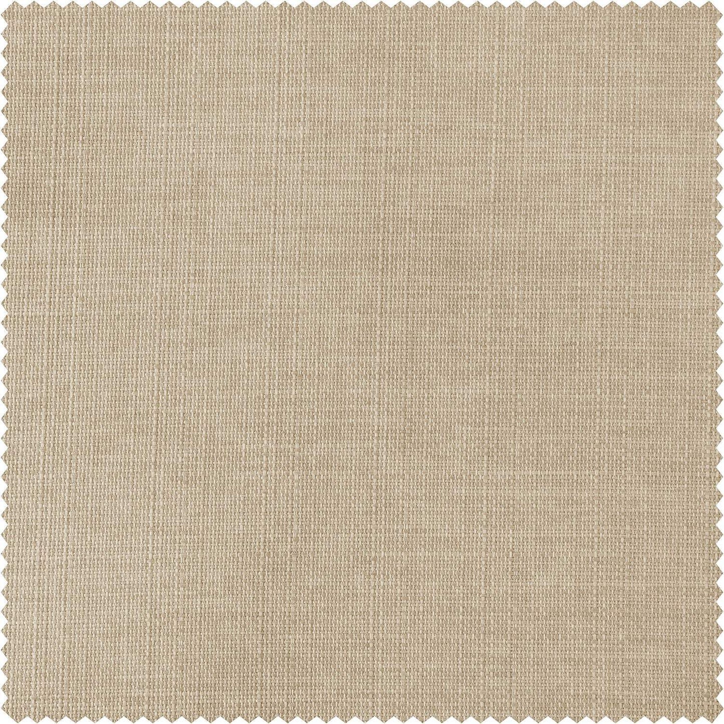 Sepia Tan Italian Faux Linen Custom Curtain