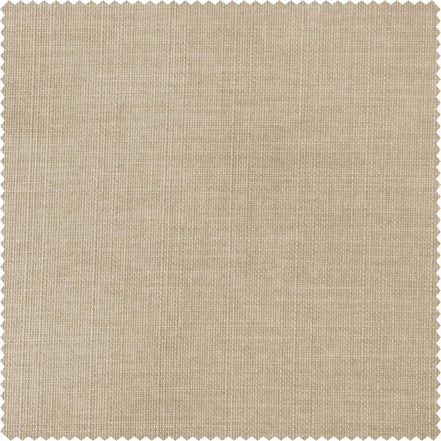 Sepia Tan Italian Faux Linen Custom Curtain