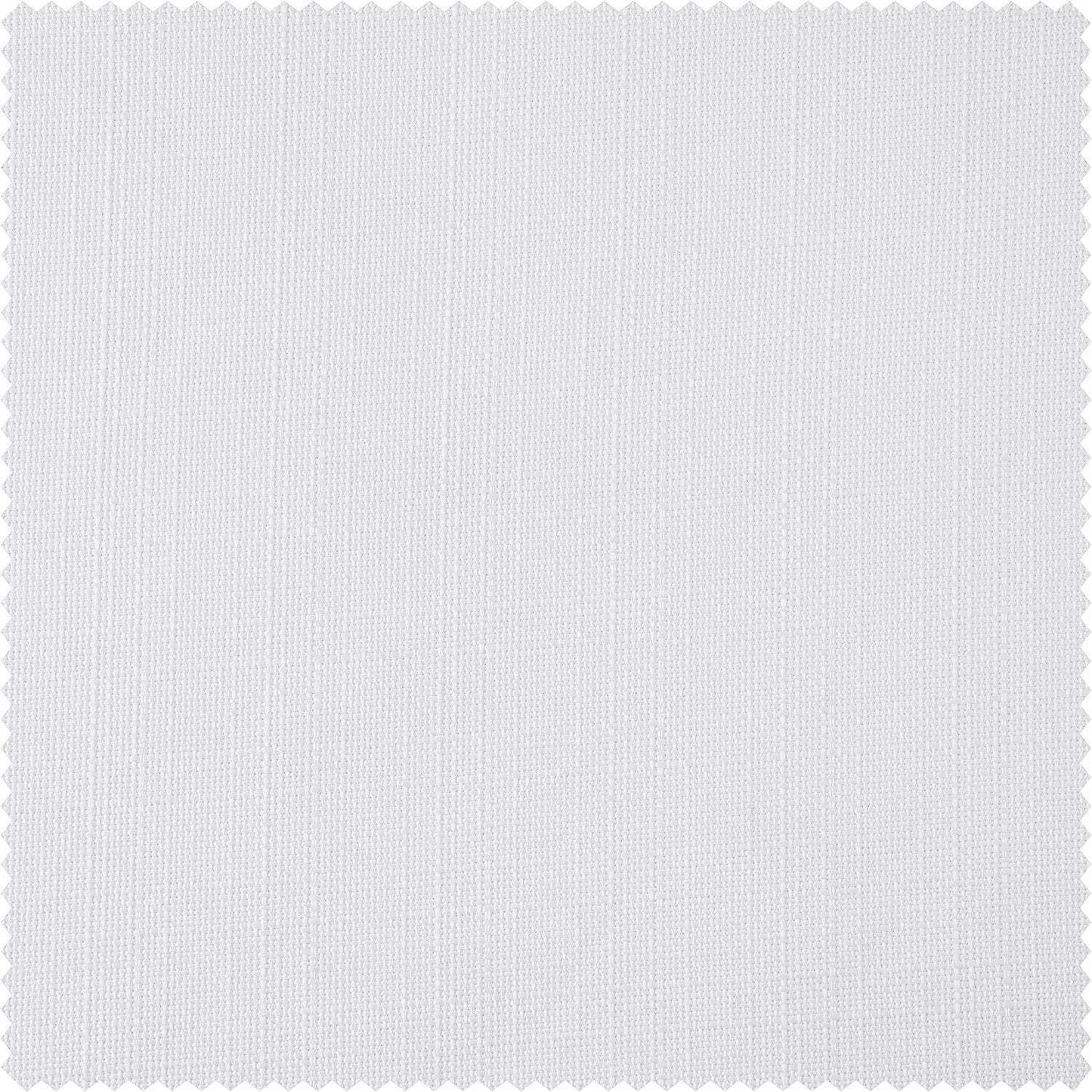 Dove White Italian Faux Linen Custom Curtain